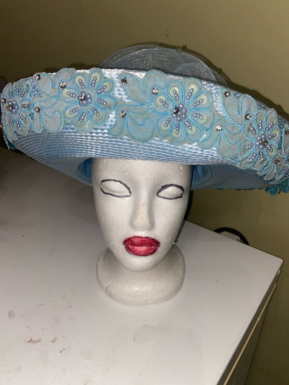 Really Cute Blue Dress Hat / Church Hat